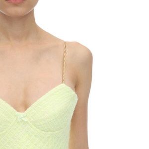 Alexander Wang Cropped Chain-trimmed Bustier Top